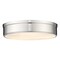 Z-Lite Anders Flush Mount, 3-Light, 22 In.W x 4 In.H, Polished Nickel/marbling 1944F22-PN-LED - alternate 1